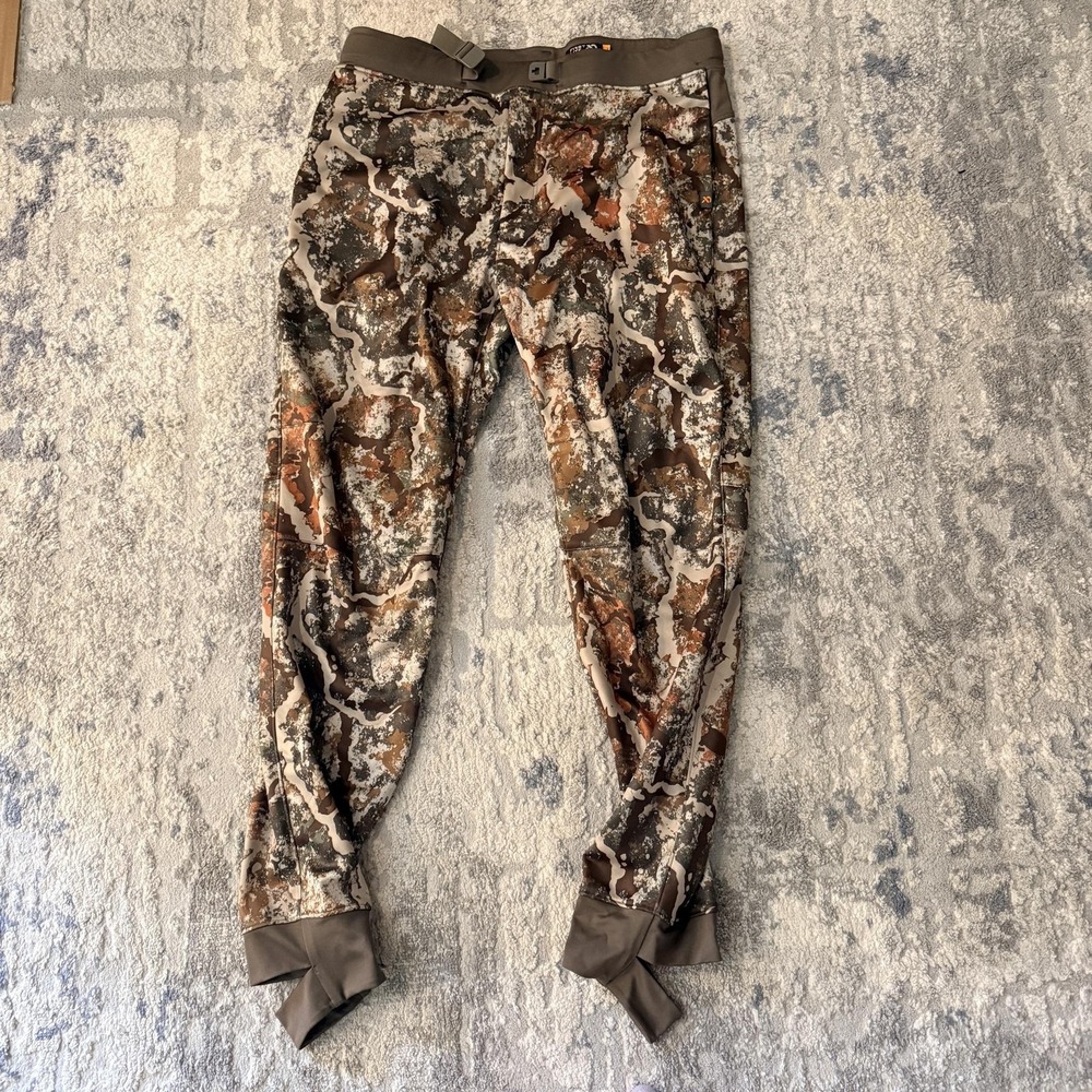 First Lite Origin Pants Mens XL Camo Softshell Jogger Hunting Fleece Lined Hike